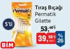 GİLETTE TIRAŞ BIÇAĞI PERMATİK